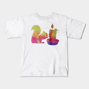 Squirrel and a candle Kids T-Shirt